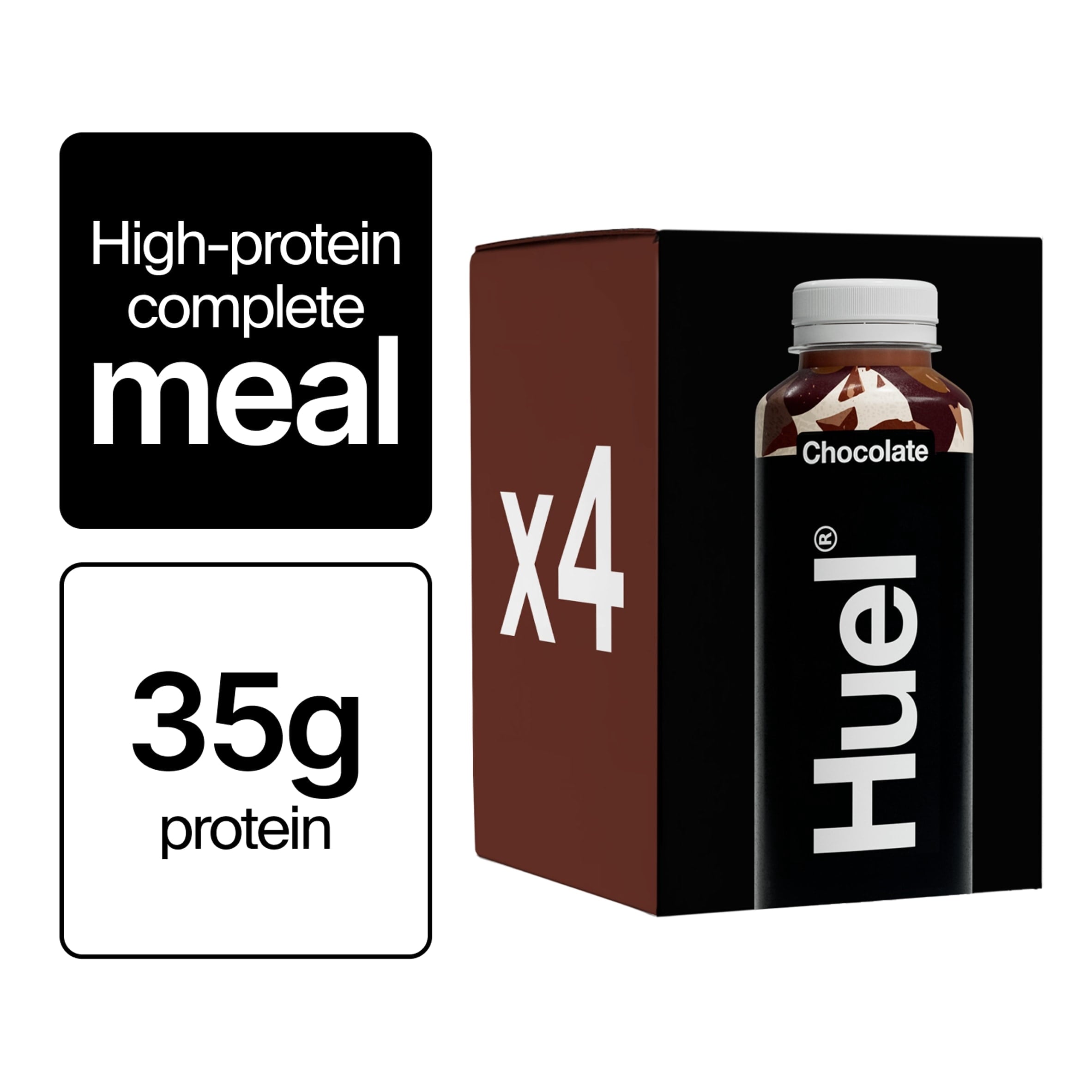 Huel Black Edition Ready to Drink Chocolate Multipack 4x500ml, Imported from Britain
