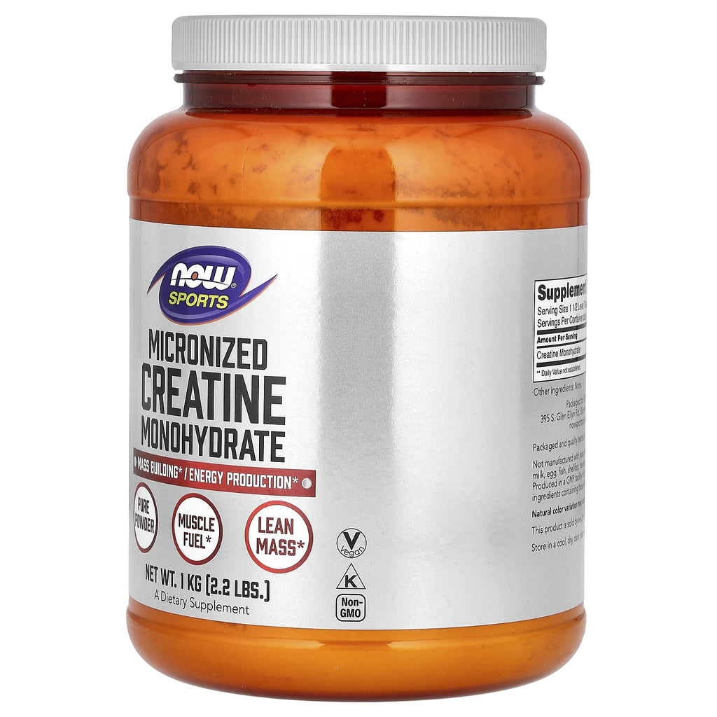 NOW Foods Sports, Micronized Creatine Monohydrate, 2.2 lbs (1 kg)
