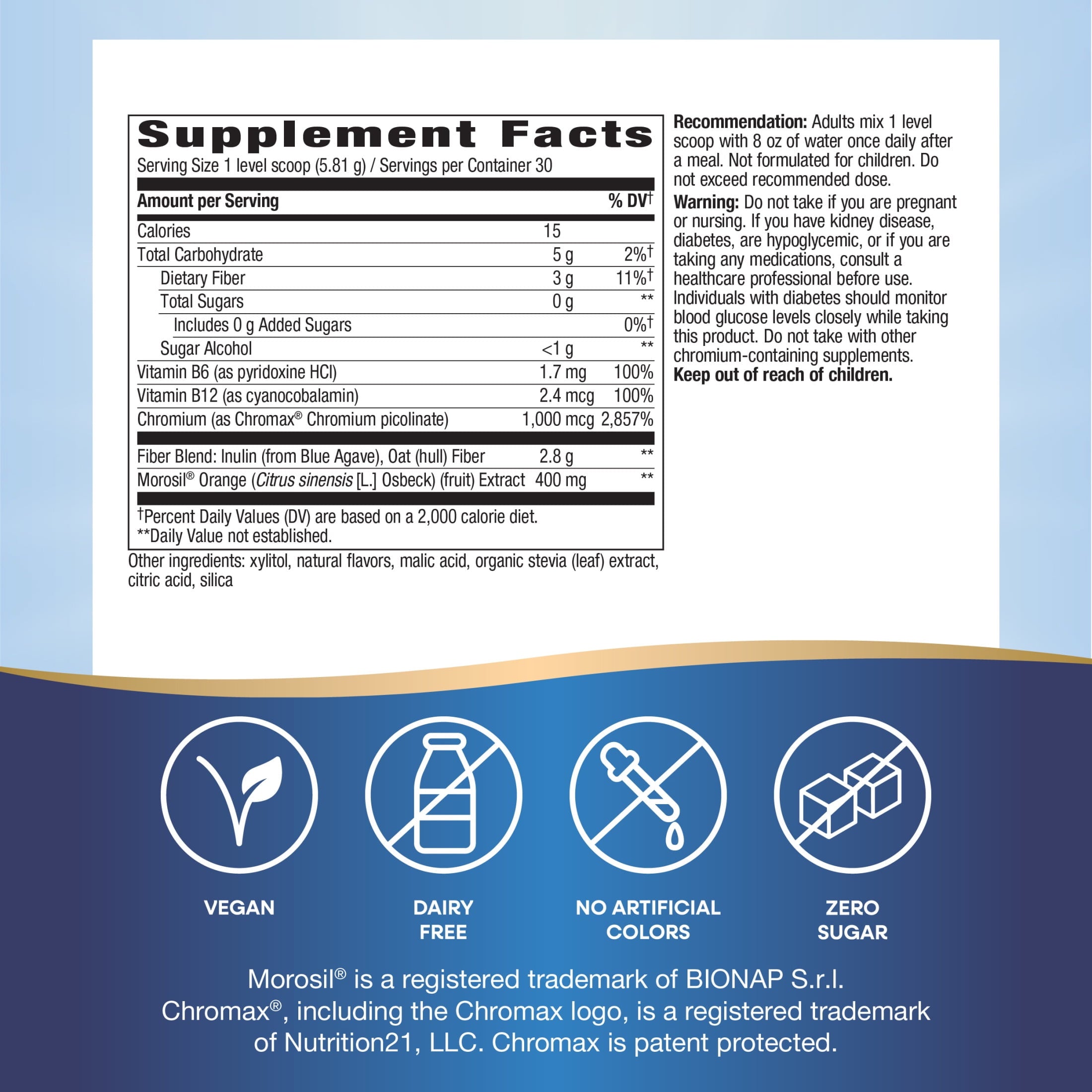 Nature's Way Weight Manager Drink Mix, Plant-Based Fiber, Zesty Citrus Flavored, Unisex, 6 oz.