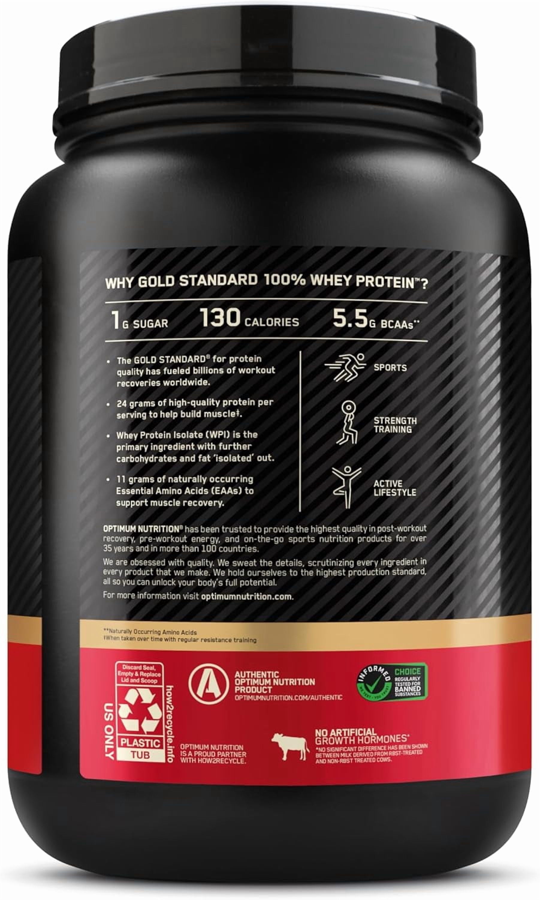 Optimum Nutrition, Gold Standard 100% Whey Protein Powder, 24 g Protein, Chocolate Hazelnut, 2 lb, 27 Servings