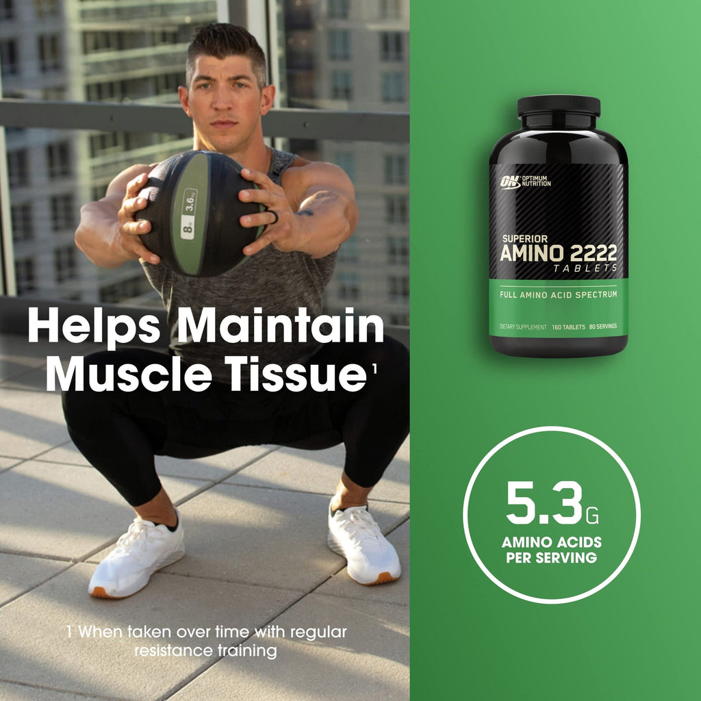 Optimum Nutrition Superior Amino 2222, 160 Ct