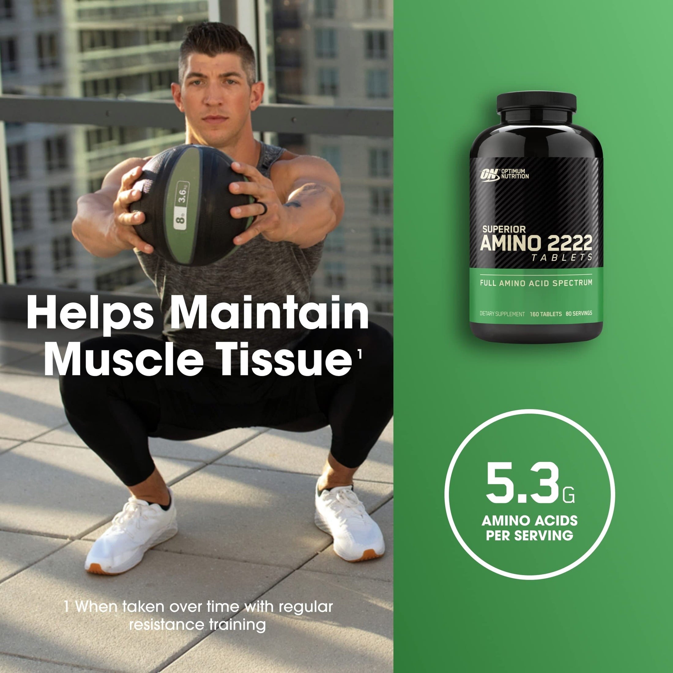 Optimum Nutrition Superior Amino 2222, 160 Ct