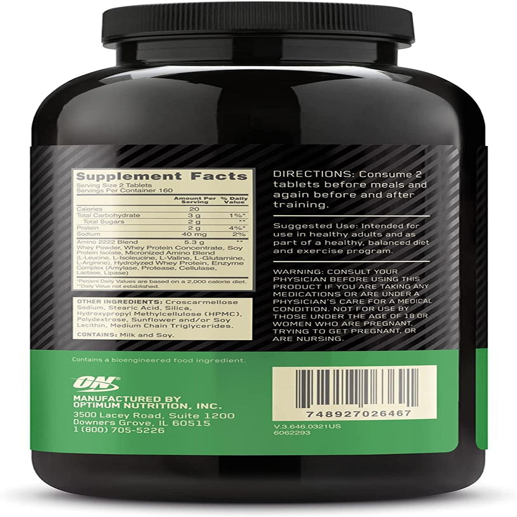 Optimum Nutrition Superior Amino 2222, 160 Ct