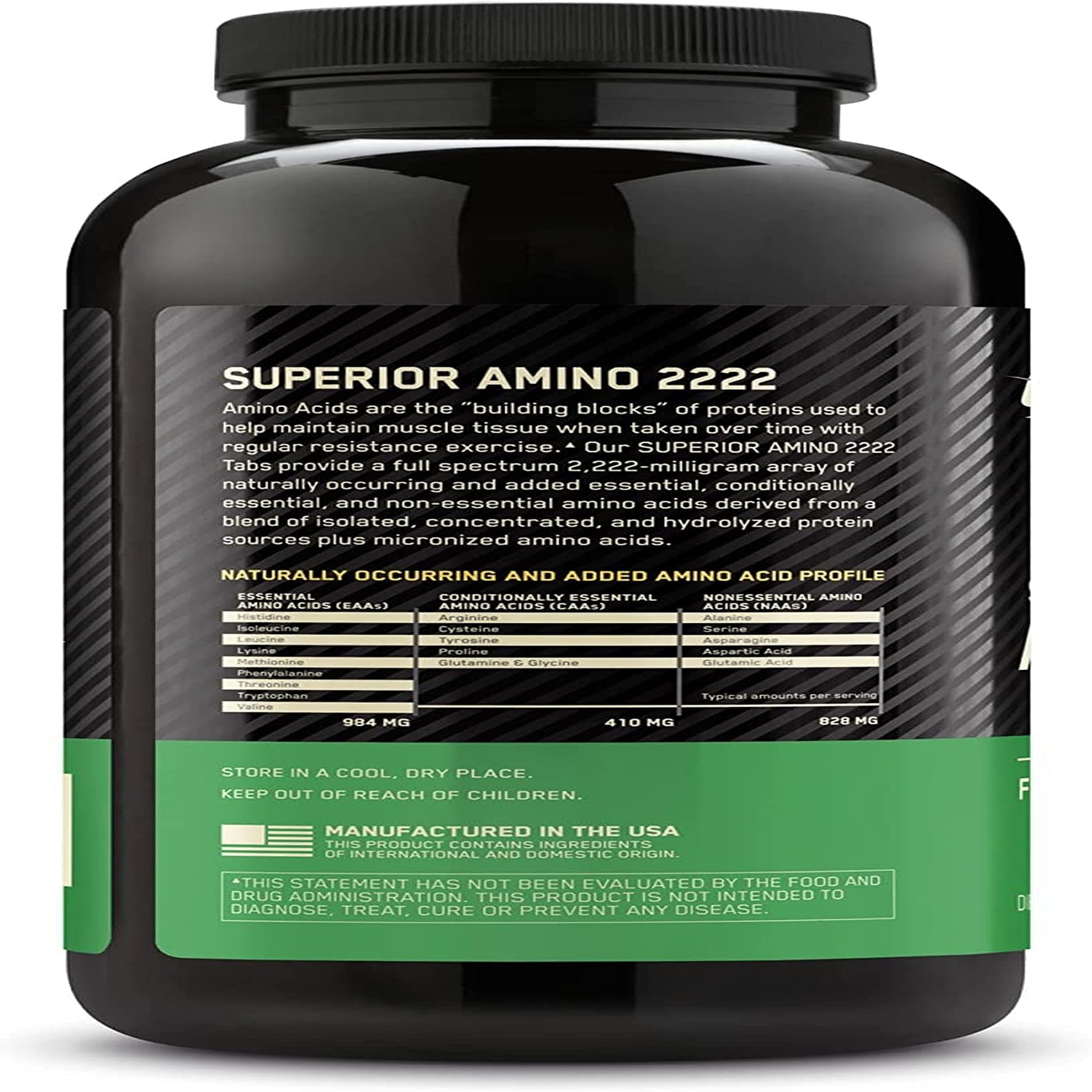 Optimum Nutrition Superior Amino 2222, 160 Ct
