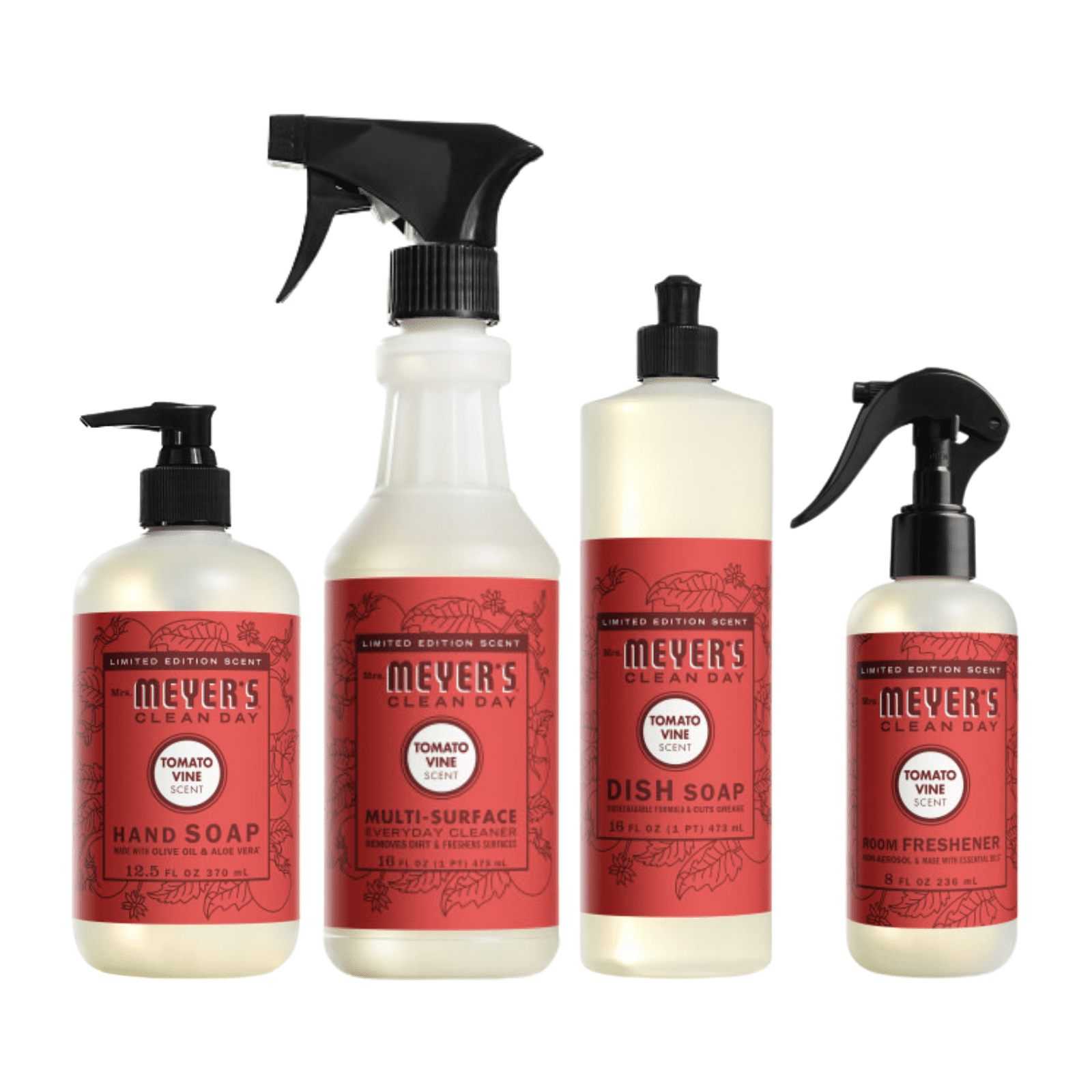 Mrs. Meyer’s Clean Day Blueberry Scent Variety Pack, Liquid Hand Soap 12.5 fl oz, Multi-Surface Cleaner 16 fl oz, Liquid Dish Soap 16 fl oz, Room Freshener 8 oz, 1 ct