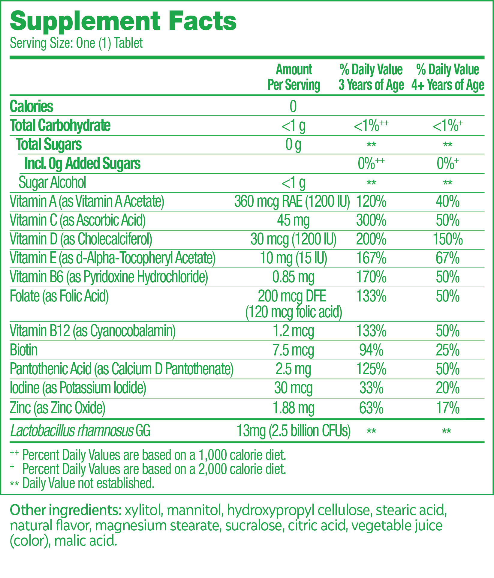 Culturelle Probiotics Kids Multivitamin + Probiotic Daily Chewables Supplement, Immunity &amp; Digestion Support for Children, Fruit Punch Flavor, 50 Count
