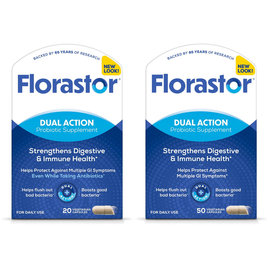Florastor Unisex Daily Probiotic Supplement Capsules for Digestive Health