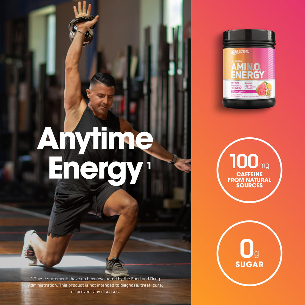 Optimum Nutrition Amino Energy, Tropical Sunrise, 65 srv
