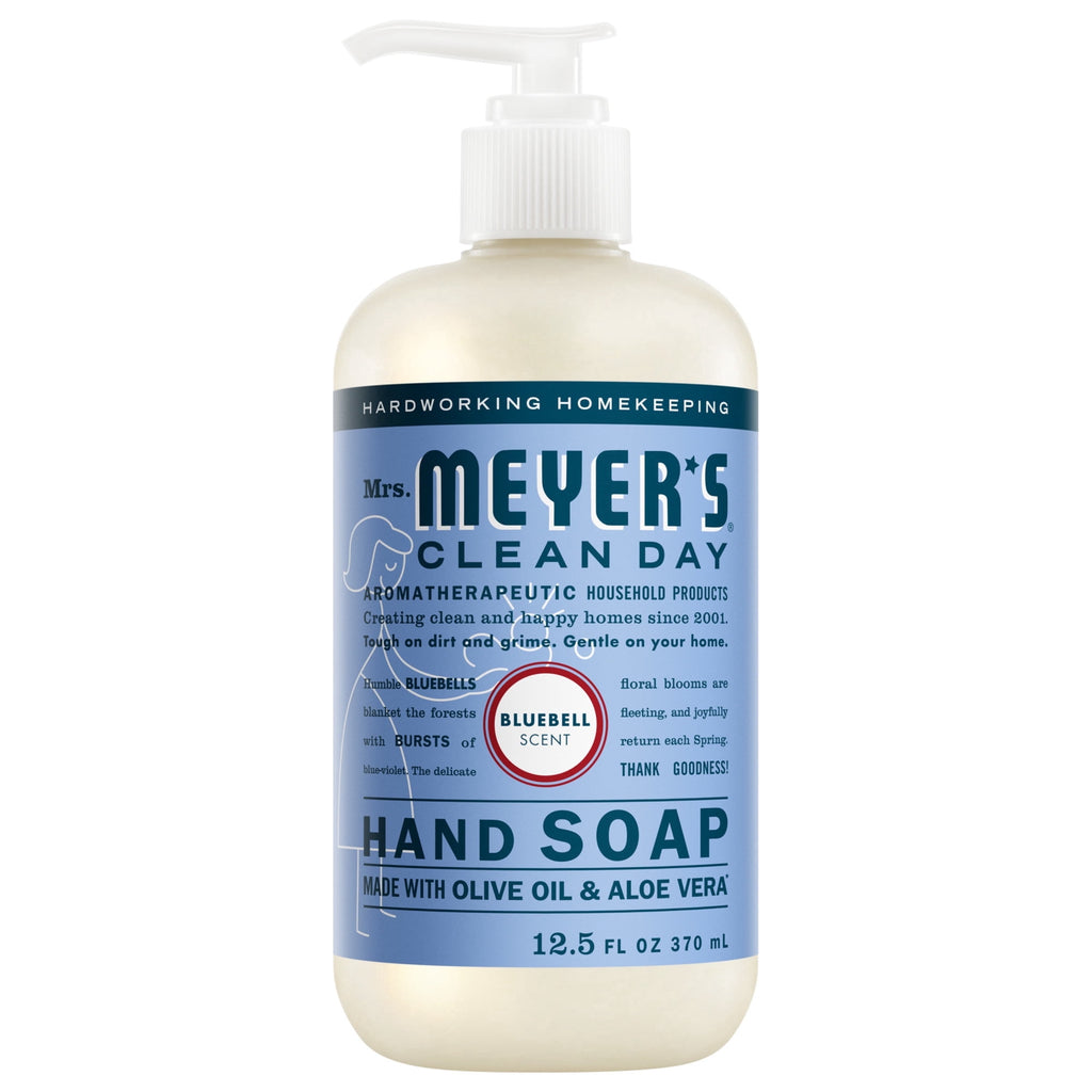 Mrs. Meyer's Clean Day Liquid Hand Soap, Bluebell Scent, 12.5 fl oz Bottle (Pack of 3)