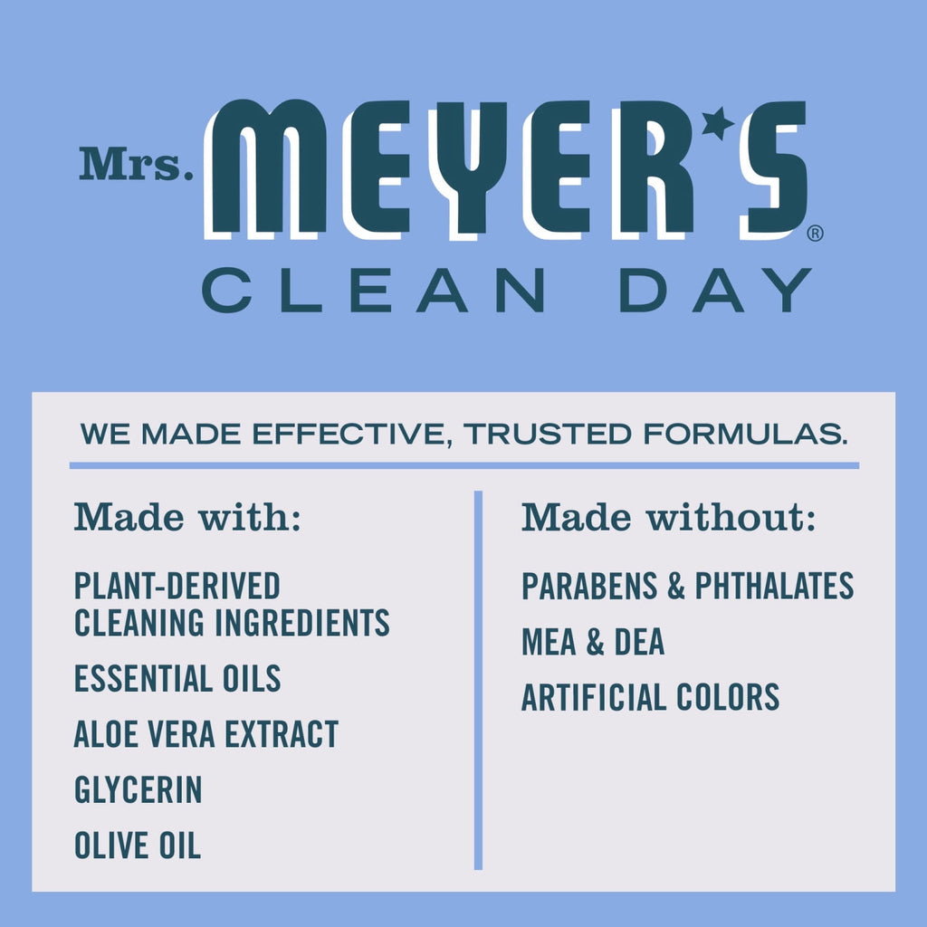 Mrs. Meyer's Clean Day Liquid Hand Soap, Bluebell Scent, 12.5 fl oz Bottle (Pack of 3)