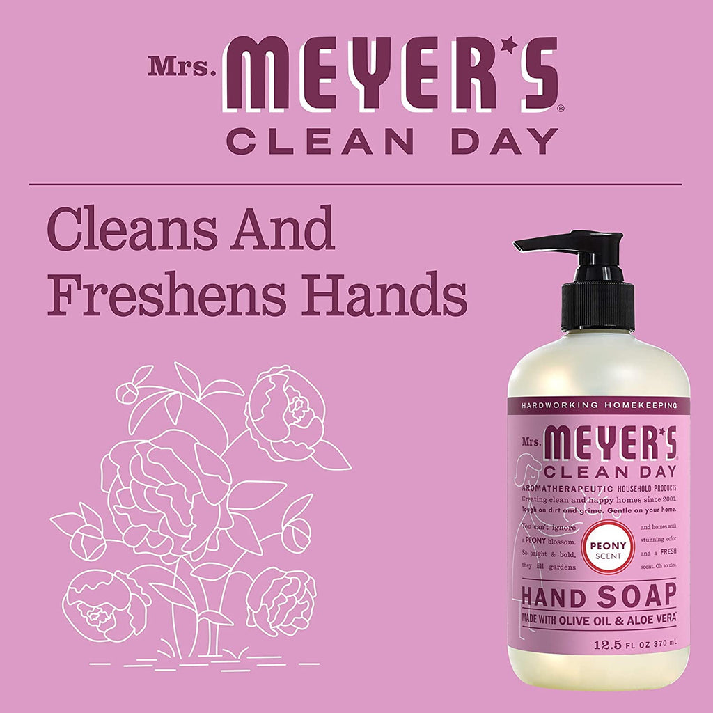 Mrs. Meyer's Liquid Hand Soap Peony, 12.5 OZ (Pack 6)