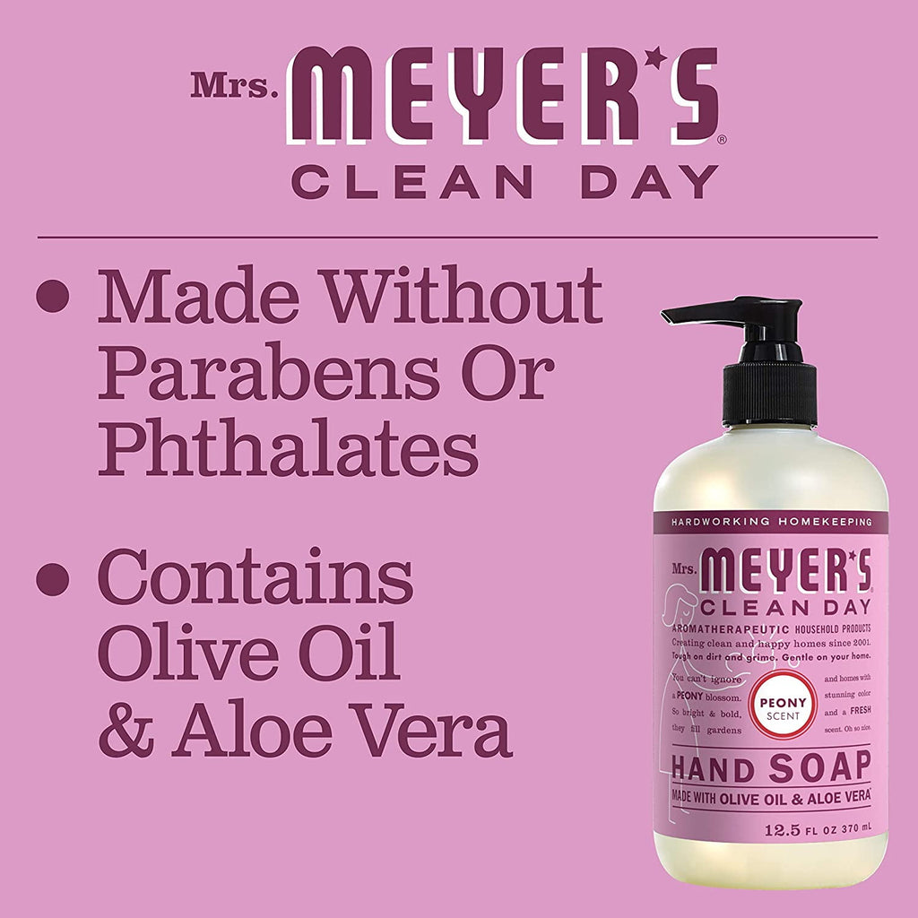 Mrs. Meyer's Liquid Hand Soap Peony, 12.5 OZ (Pack 6)