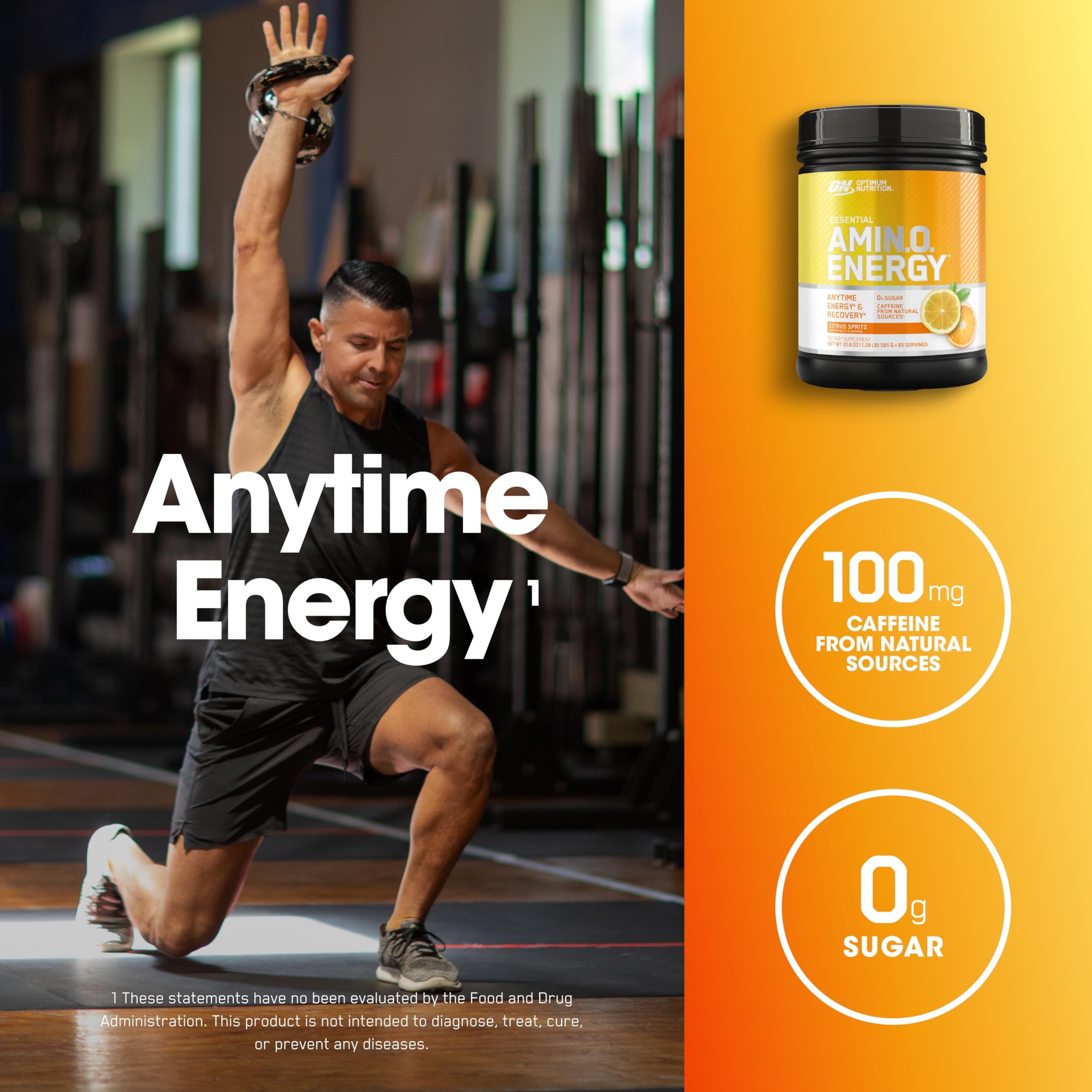 Optimum Nutrition Amino Energy, Citrus Spritz, 65 srv
