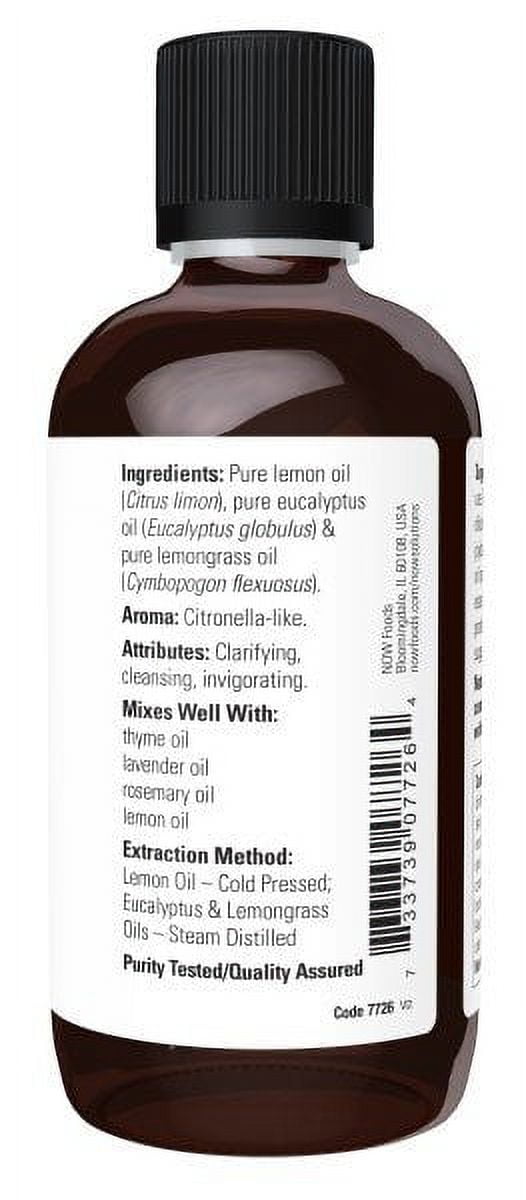 Now Foods Lemon &amp; Eucalyptus Essential Oil Blend 4 fl oz Oil