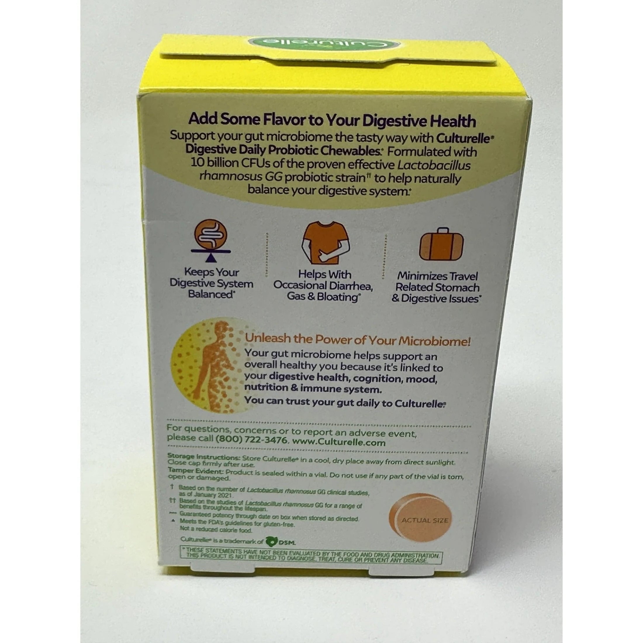 Culturelle Daily Probiotic Digestive Constipation Health Support, 30 Ct