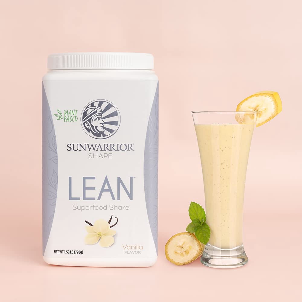Sunwarrior Lean Vegan Protein Powder, Vanilla, Plant-Based Superfood Shake, 720g