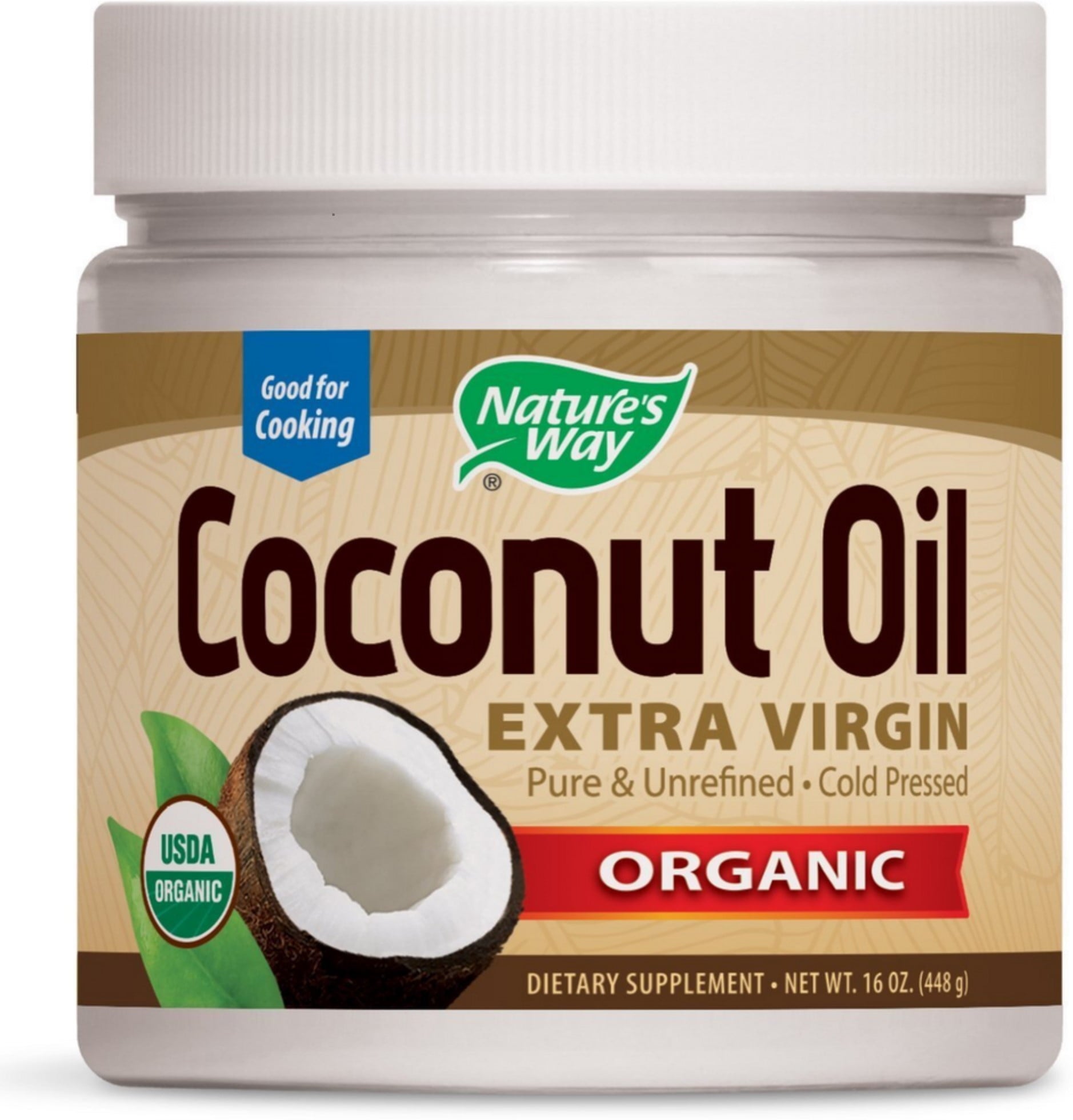 Nature's Way Organic Coconut Oil, Extra Virgin 16 oz