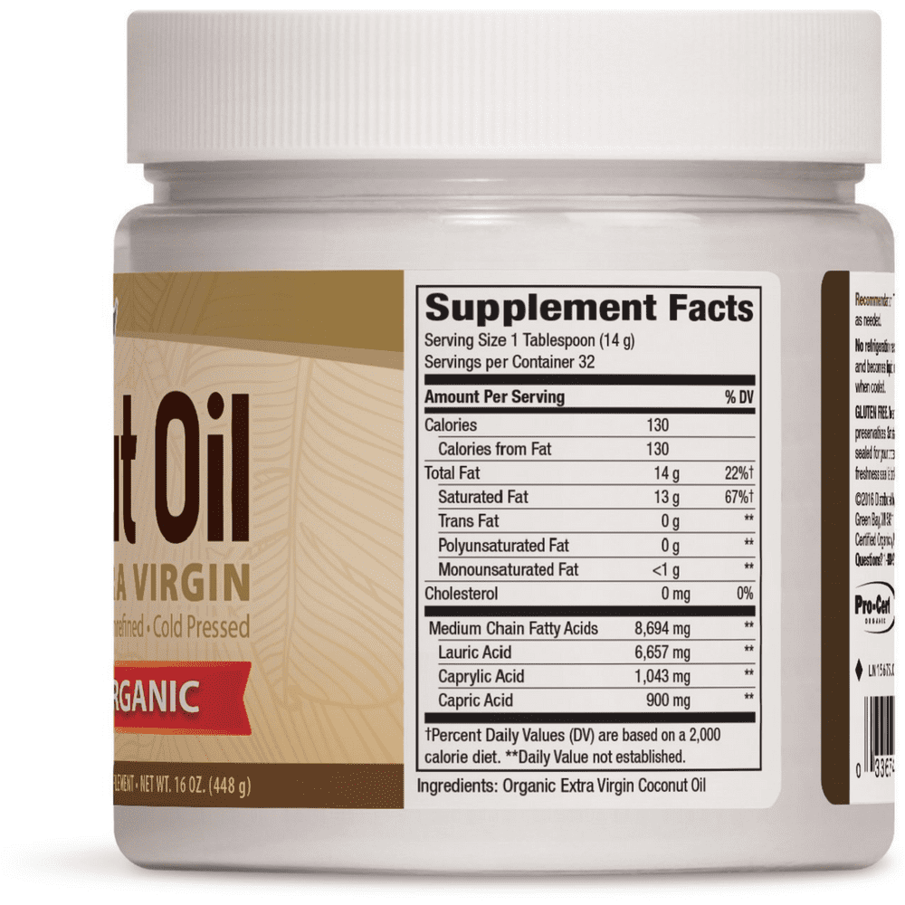 Nature's Way Organic Coconut Oil, Extra Virgin 16 oz
