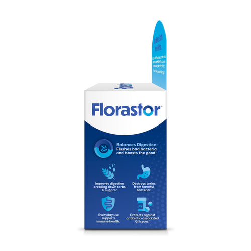 Florastor Unisex Daily Probiotic Supplement Capsules for Digestive Health, 50 Count