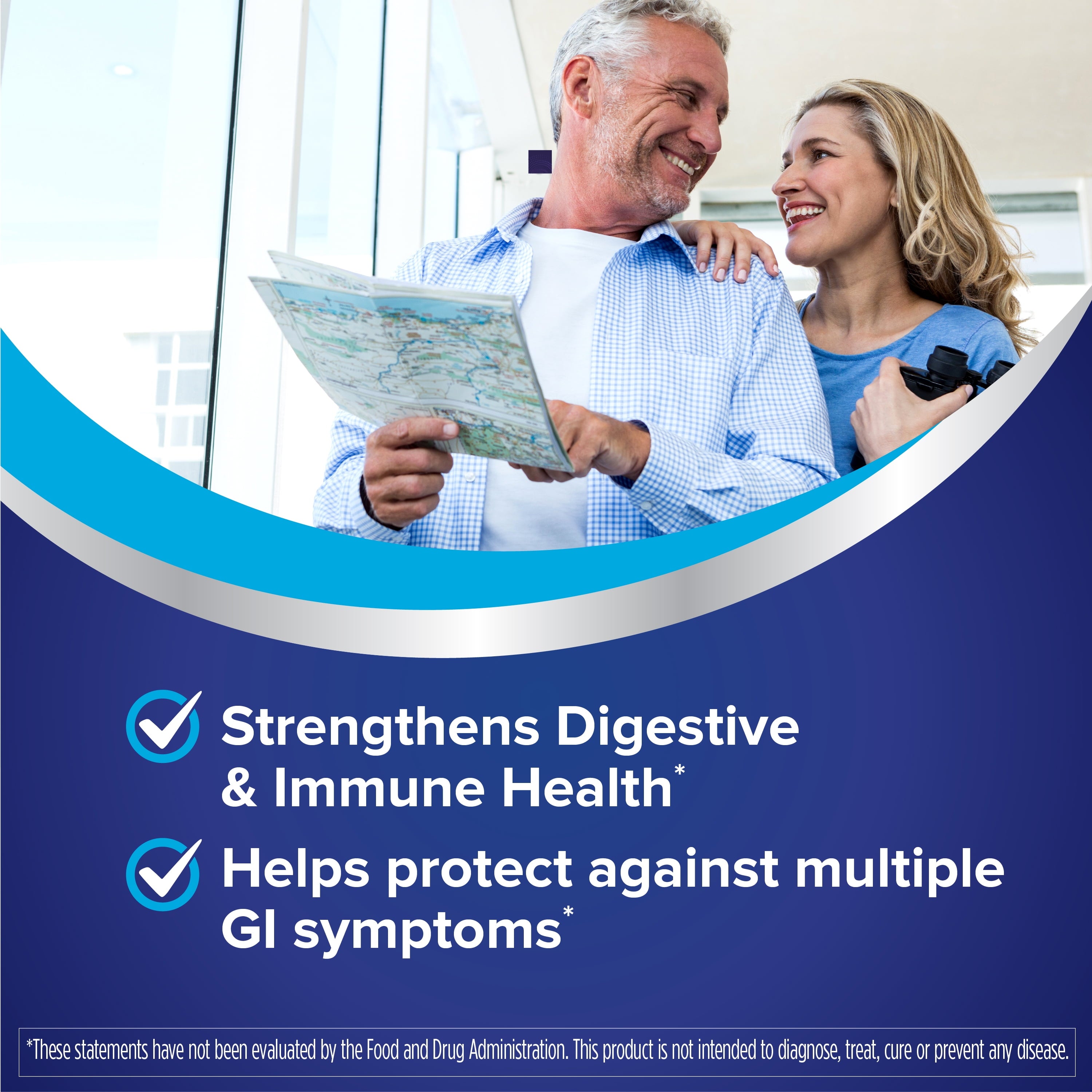 Florastor Unisex Daily Probiotic Supplement Capsules for Digestive Health, 50 Count