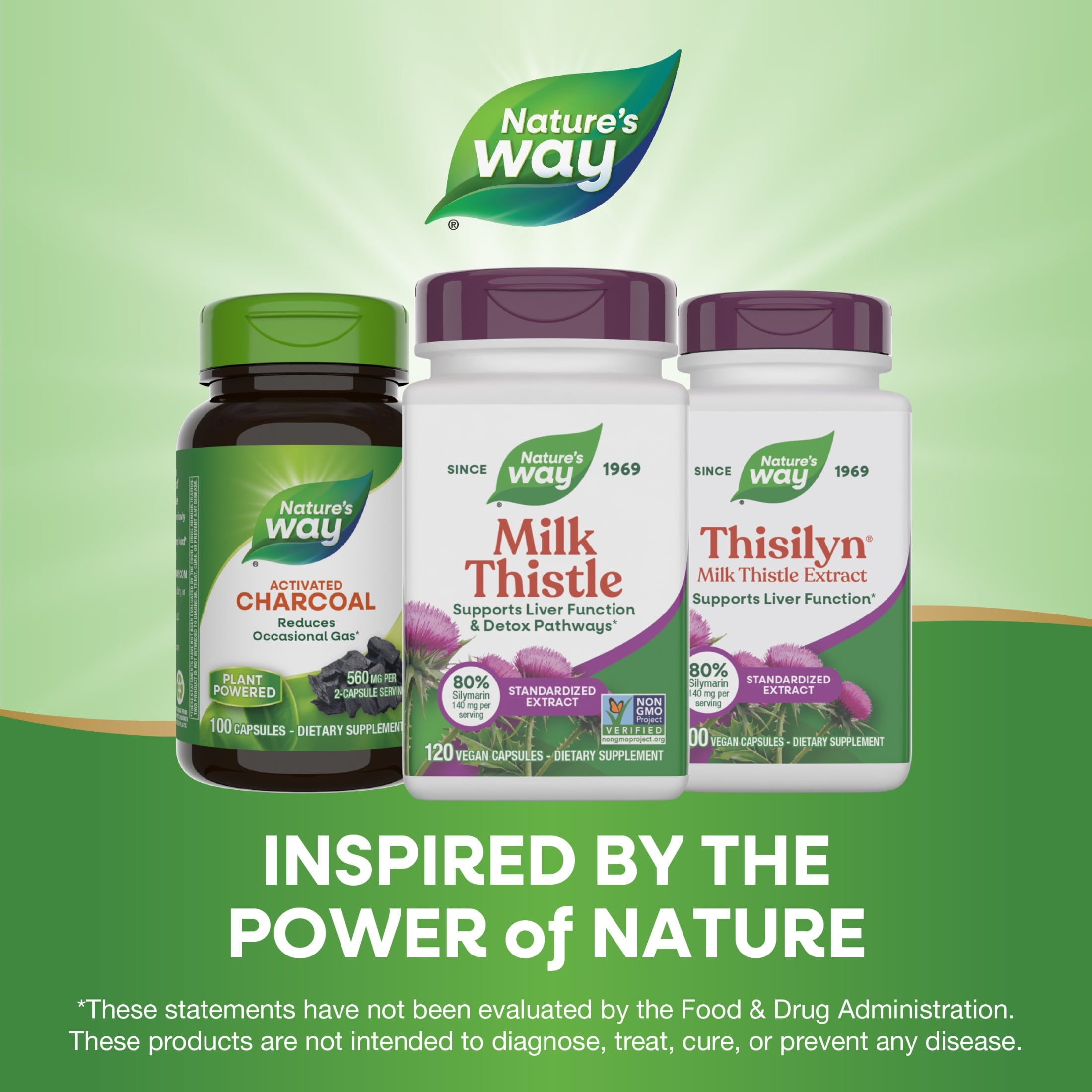 Nature's Way Milk Thistle Capsules, Supports Liver Function*, Unisex, 120ct