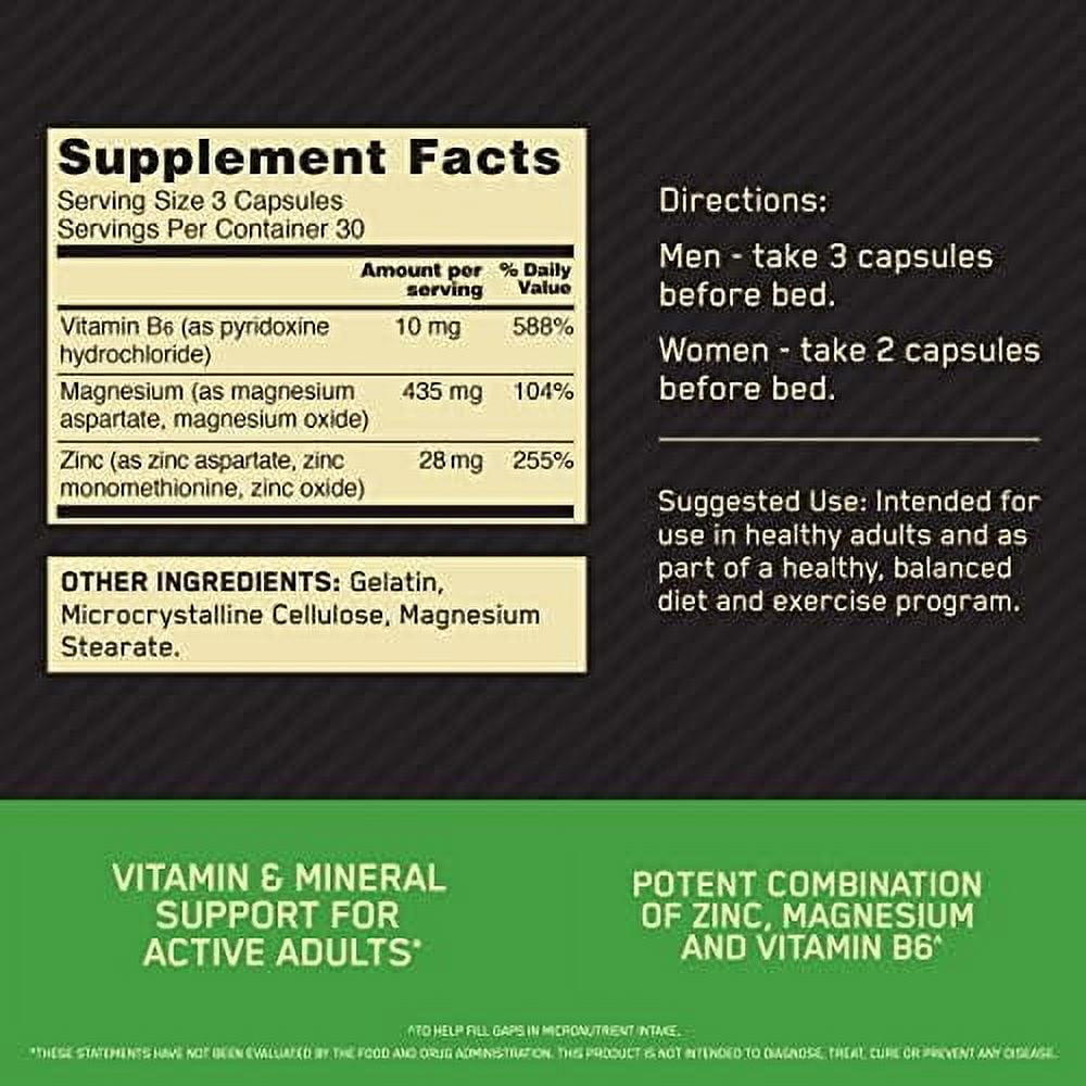 Optimum Nutrition, ZMA 90 Capsules