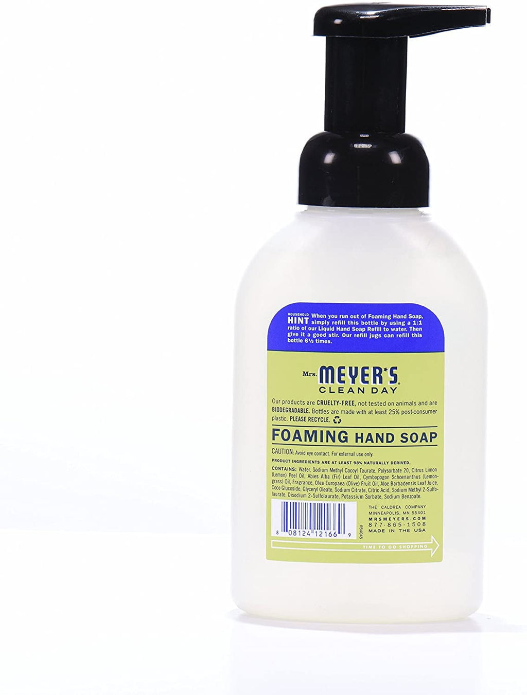 Mrs. Meyer's Clean Day Foaming Hand Soap, Lemon Verbena, 10 oz (Pack of 6)