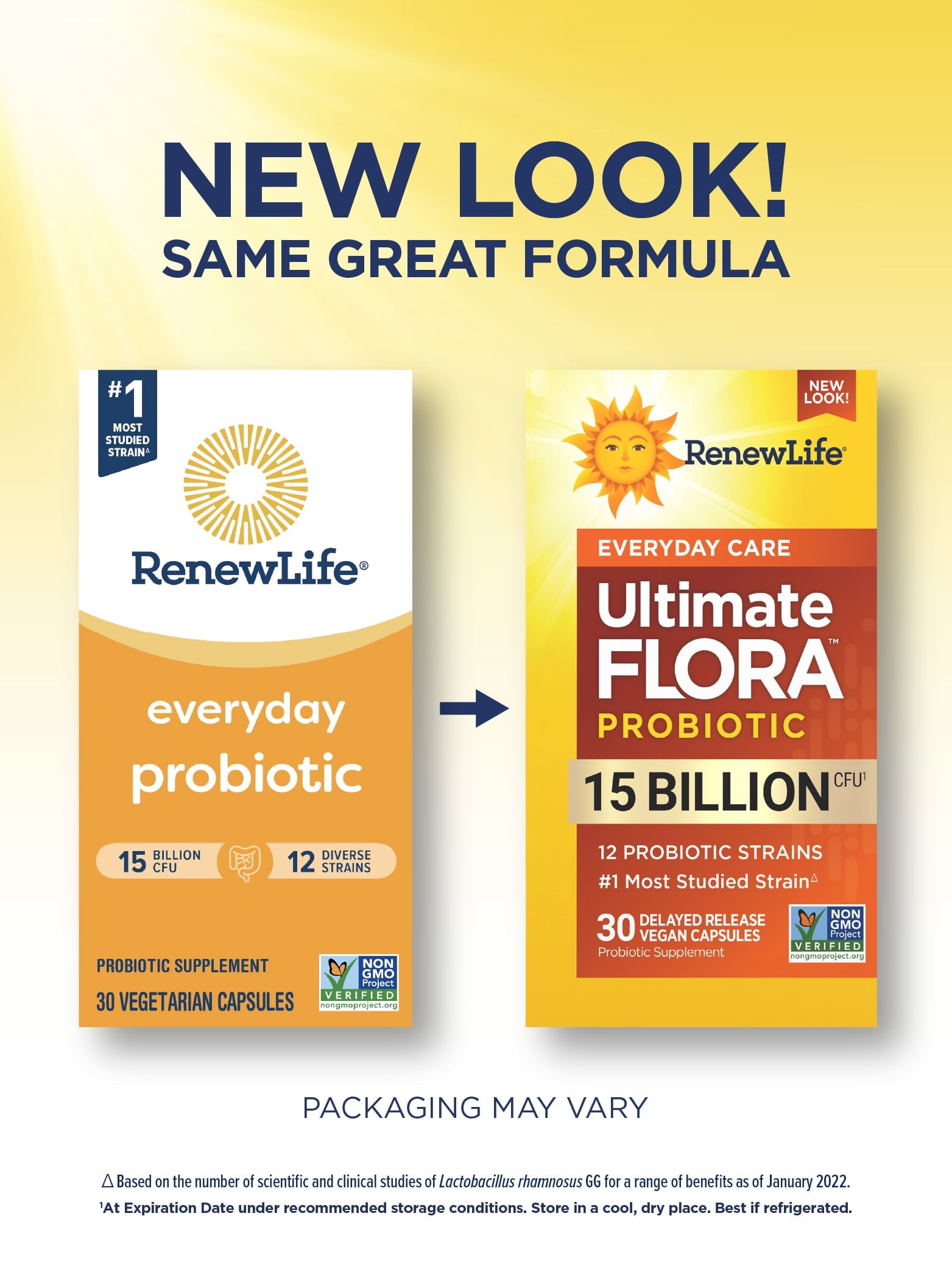 Ultimate Flora Everyday Probiotic Capsules | 60 Count for Men and Women | by Renew Life