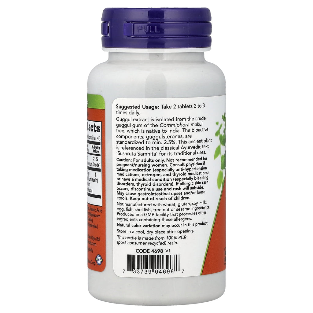 NOW Foods Guggul Extract, 90 Tablets
