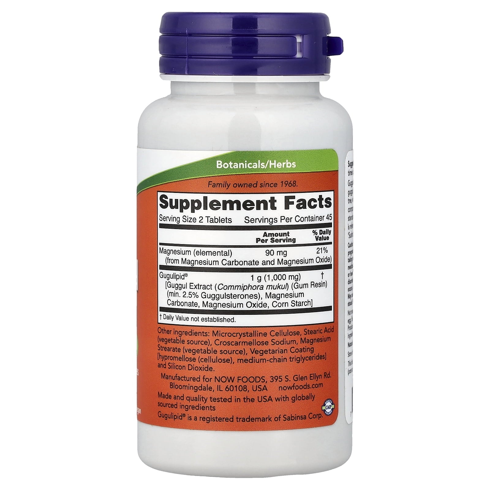 NOW Foods Guggul Extract, 90 Tablets