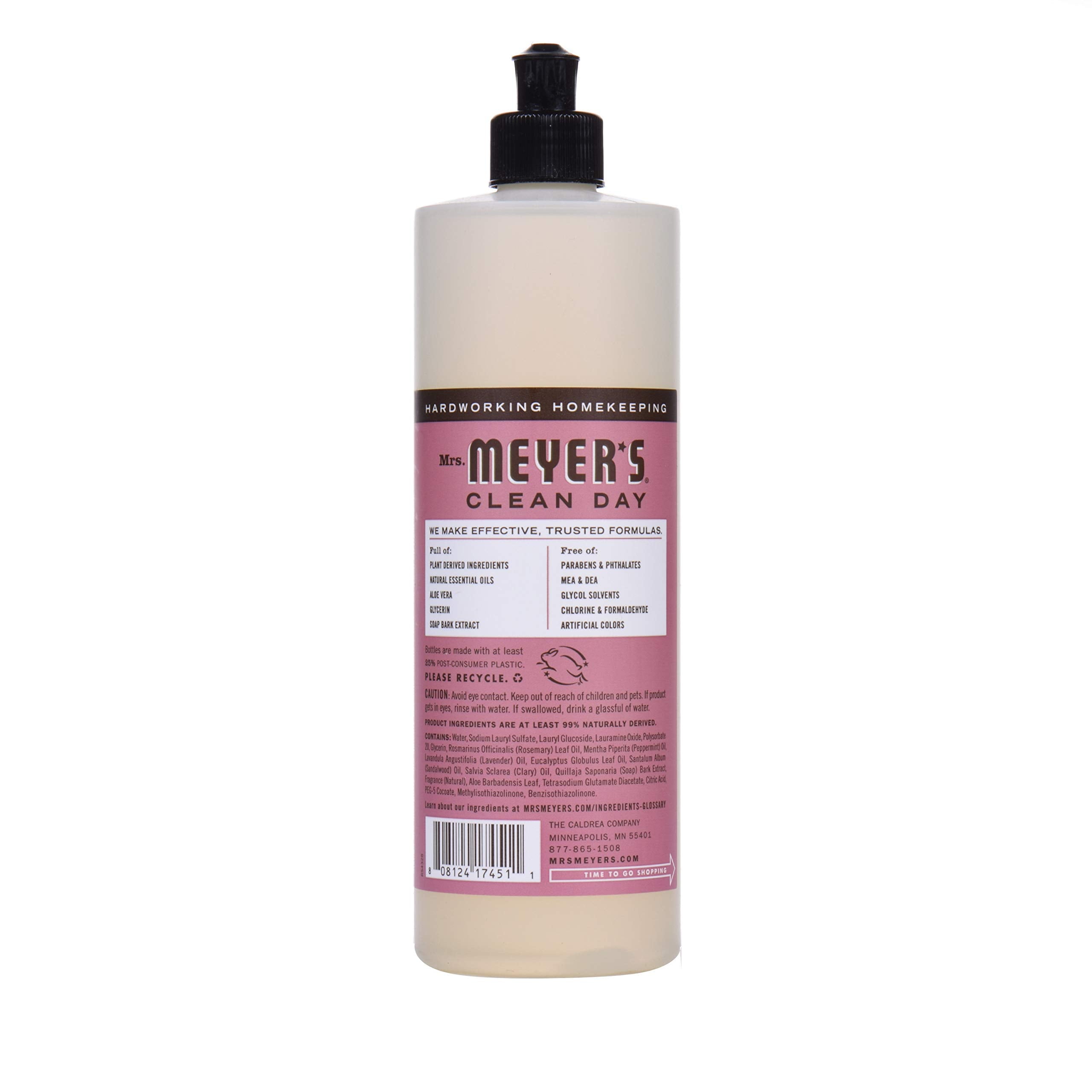 Mrs. Meyer's Clean Day Liquid Dish Soap, Rosemary, 16 Ounce Bottles, 3pk