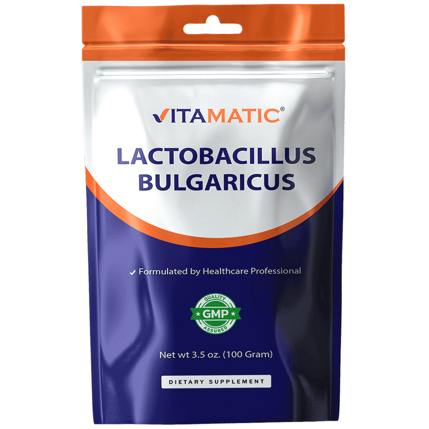 Vitamatic Lactobacillus Bulgaricus Probiotic Powder Digestive Support 100 Servings 100 Gram (3.5 OZ)