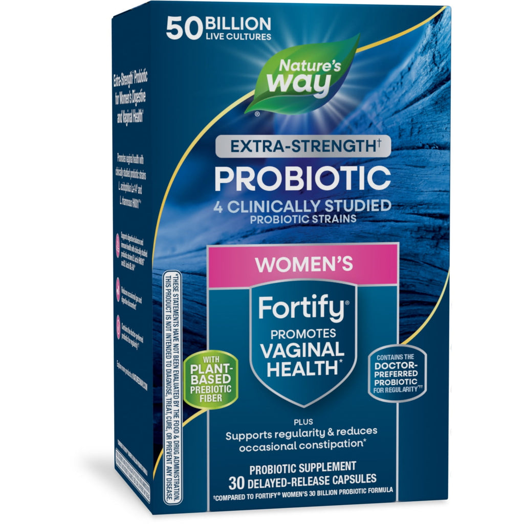 Nature's Way Women's Extra Strength** Fortify Probiotic Capsules, 50 Billion Live Cultures, 30 Count