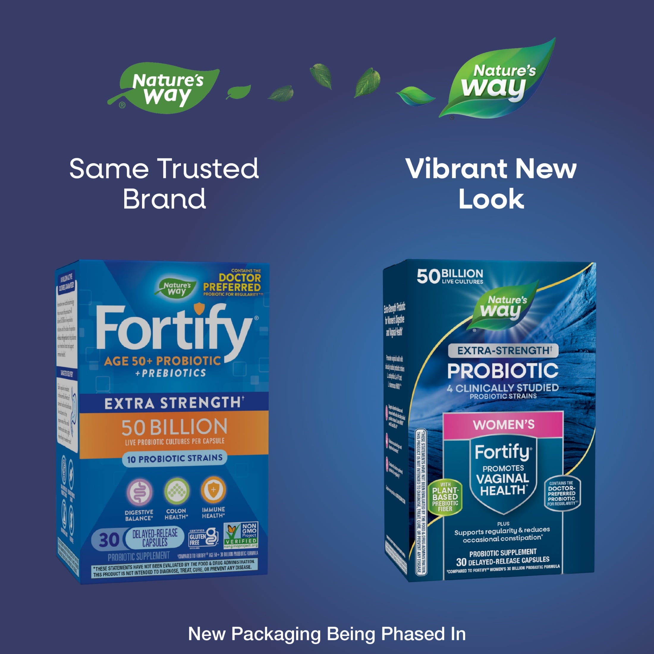Nature's Way Women's Extra Strength** Fortify Probiotic Capsules, 50 Billion Live Cultures, 30 Count