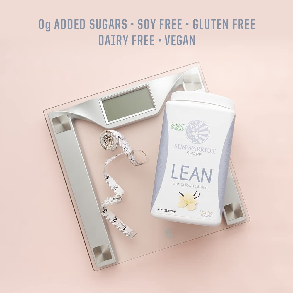 Sunwarrior Lean Vegan Chocolate Protein Powder | Plant-Based Superfood Shake, Chocolate, 720g