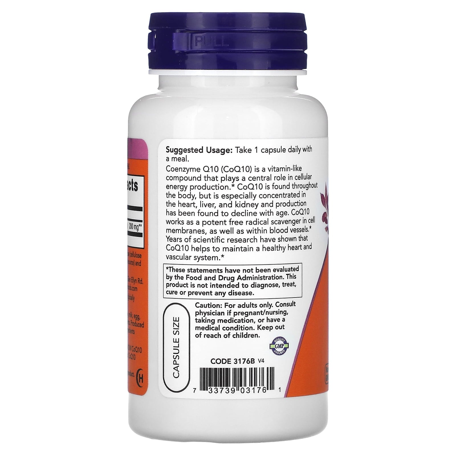 Now Foods Coq10 200Mg - 60 Veg Capsules