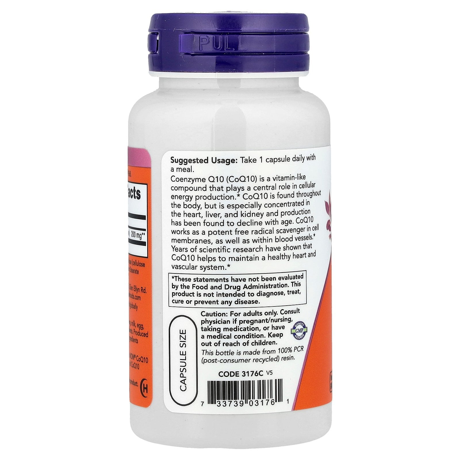 Now Foods Coq10 200Mg - 60 Veg Capsules