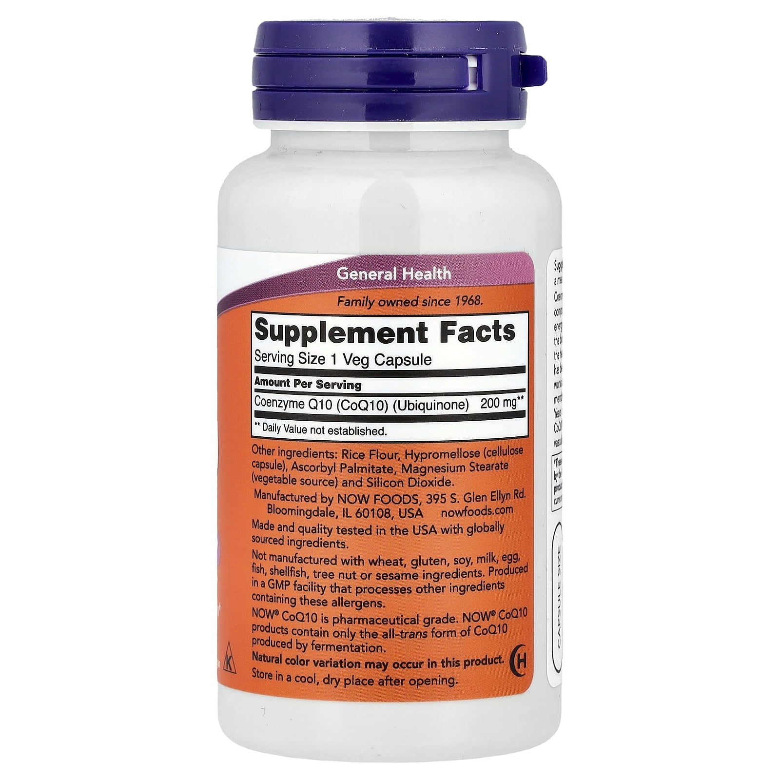 Now Foods Coq10 200Mg - 60 Veg Capsules