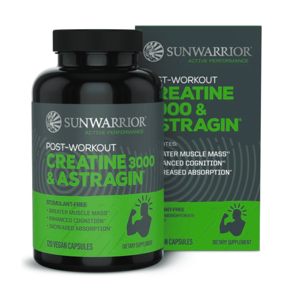 Sunwarrior Active Performance AstraGin &amp; Creatine Monohydrate Capsules, Unflavored, 120 Count
