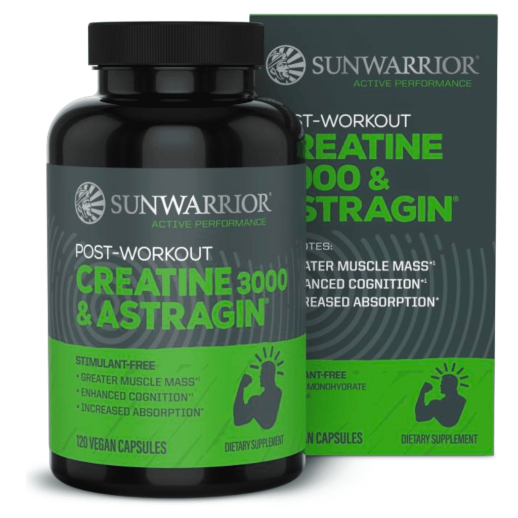 Sunwarrior Active Performance AstraGin &amp; Creatine Monohydrate Capsules, Unflavored, 120 Count