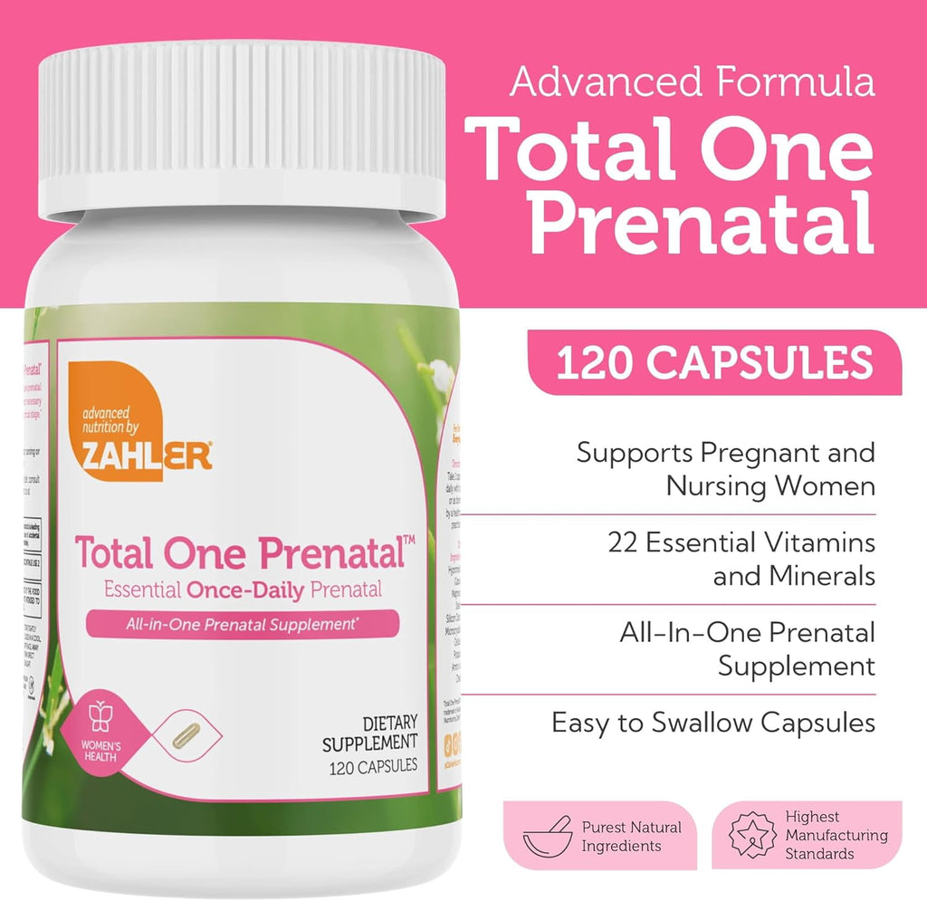 Total One Prenatal, 120 Capsules, Zahler