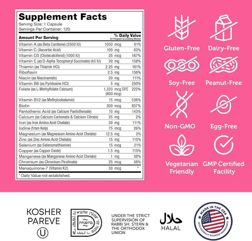 Total One Prenatal, 120 Capsules, Zahler
