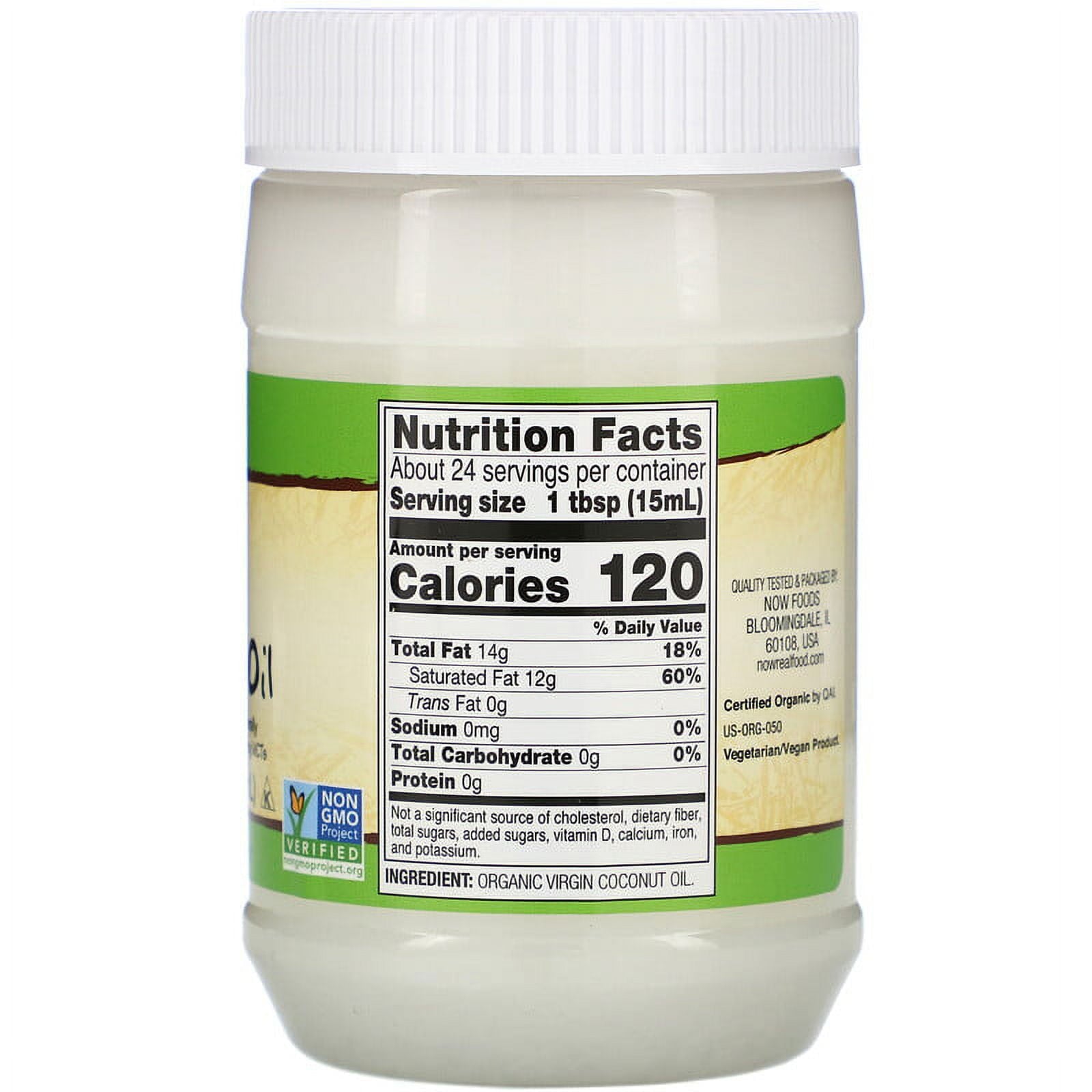 NOW Foods, Real Food, Organic Virgin Coconut Oil, 12 fl oz Pack of 4