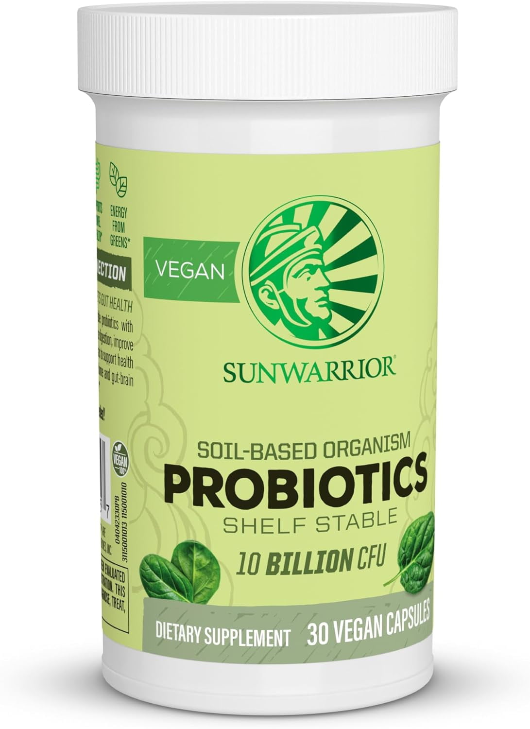 Sunwarrior Organic Soil-Based Probiotics|10 Billion CFU for Digestive Health, 30 CT