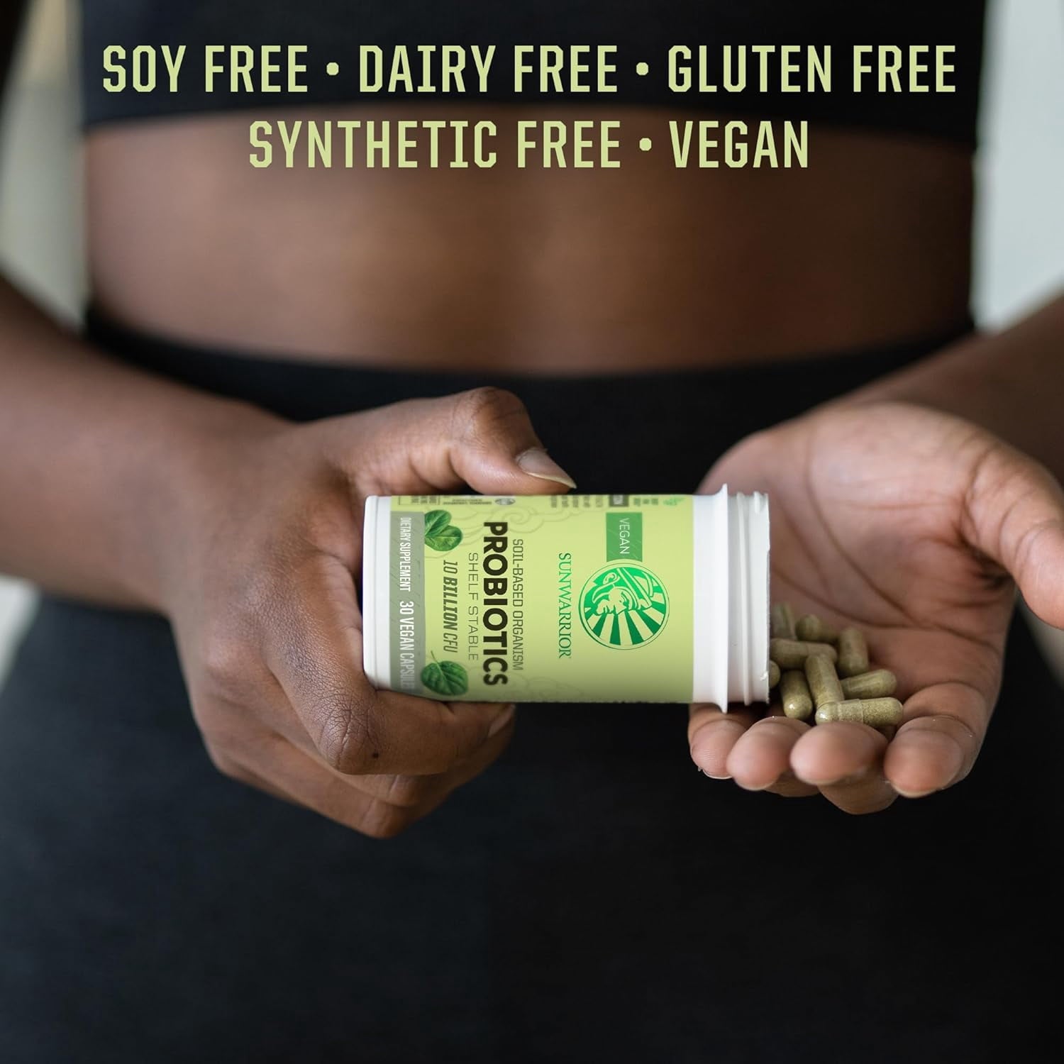 Sunwarrior Organic Soil-Based Probiotics|10 Billion CFU for Digestive Health, 30 CT