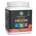 Sunwarrior Active Creatine Monohydrate Powder, Vegan Muscle Support Supplement, Rainbow Sherbet, 11.8 oz
