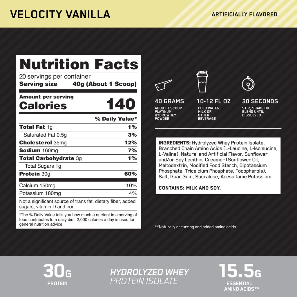 Optimum Nutrition Platinum Hydro Whey