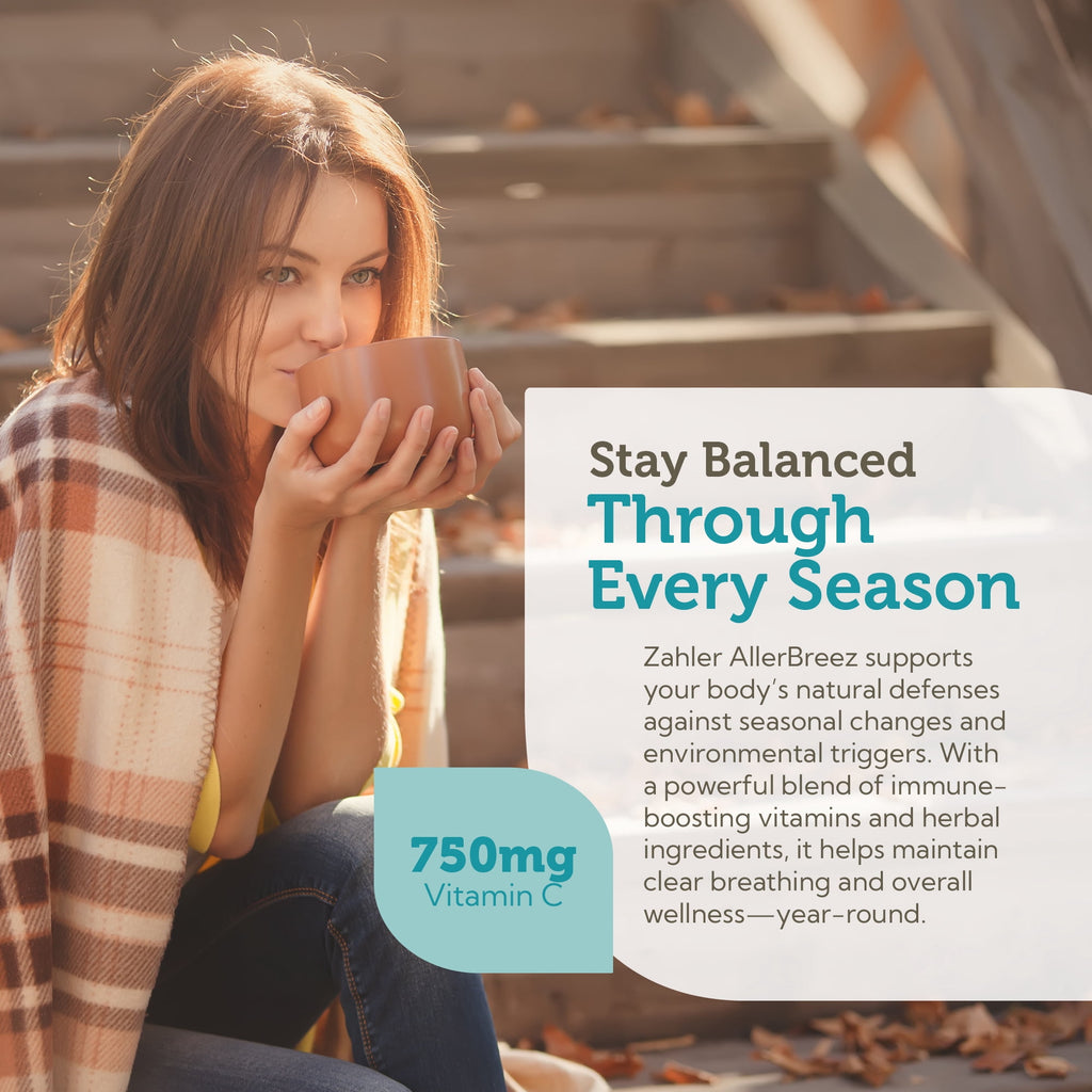 Zahler AllergBreeze Immune Support Capsules, Immunity Vitamins &amp; Immune Booster, Advanced Seasonal &amp; Year-Round Immune Formula, 180 Count
