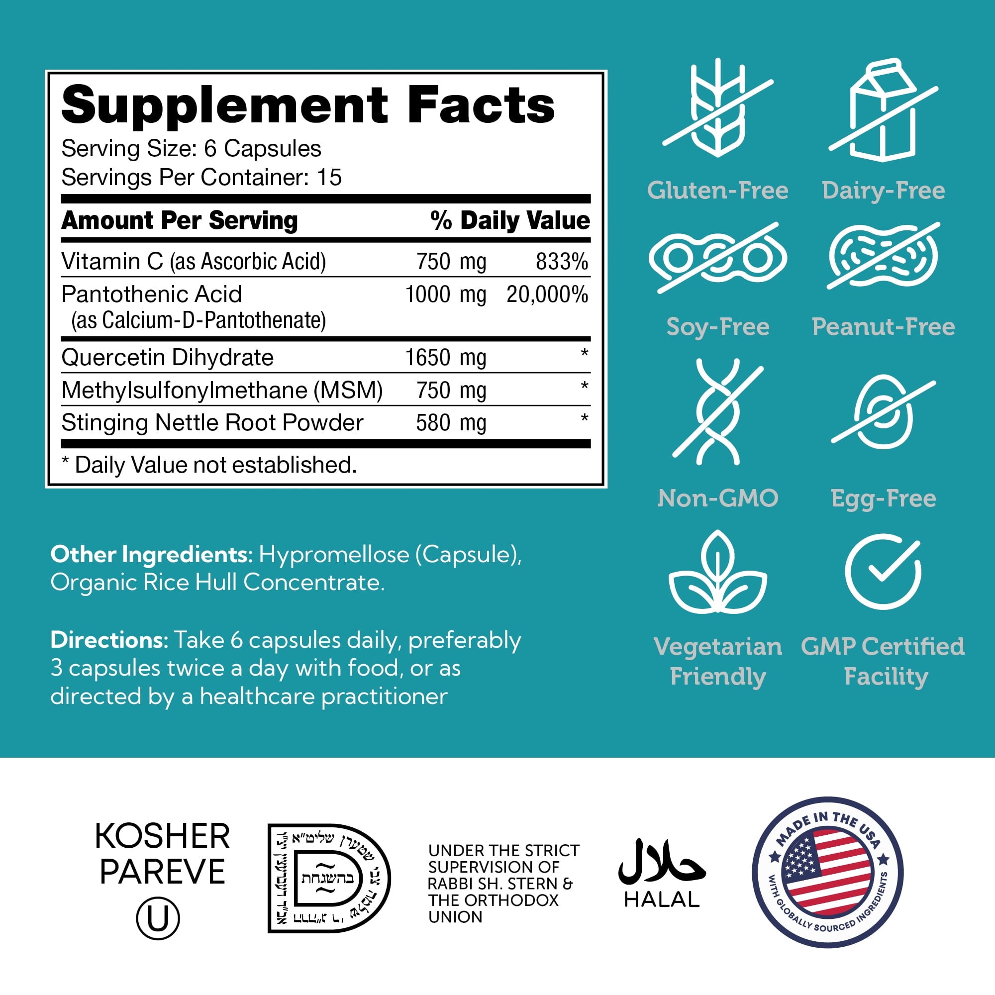 Zahler AllergBreeze Immune Support Capsules, Immunity Vitamins &amp; Immune Booster, Advanced Seasonal &amp; Year-Round Immune Formula, 180 Count