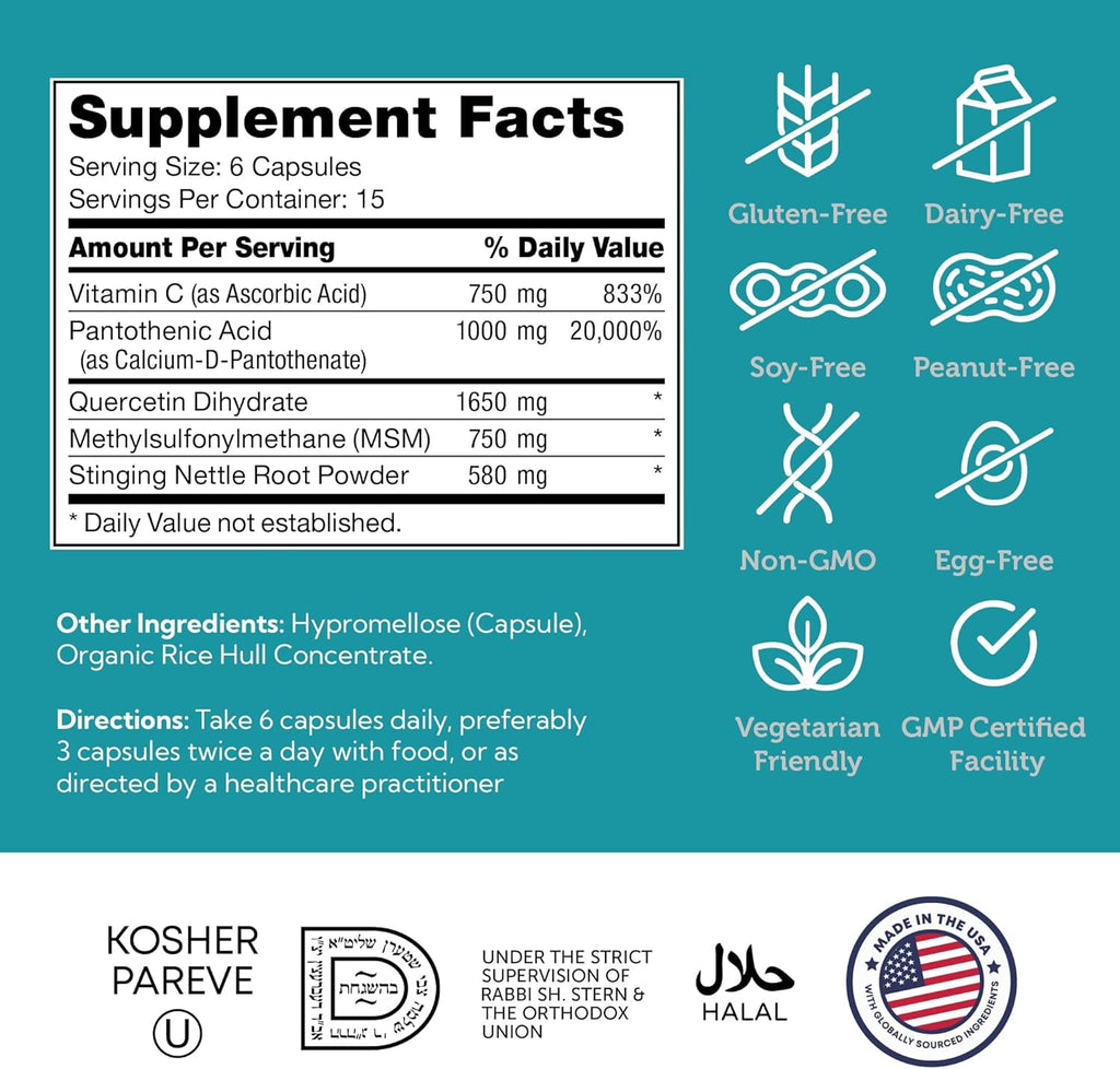 Zahler AllergBreeze Immune Support Capsules, Immunity Vitamins &amp; Immune Booster, Advanced Seasonal &amp; Year-Round Immune Formula, 180 Count